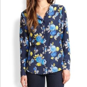Equipment Lynn Floral Silk Blouse M